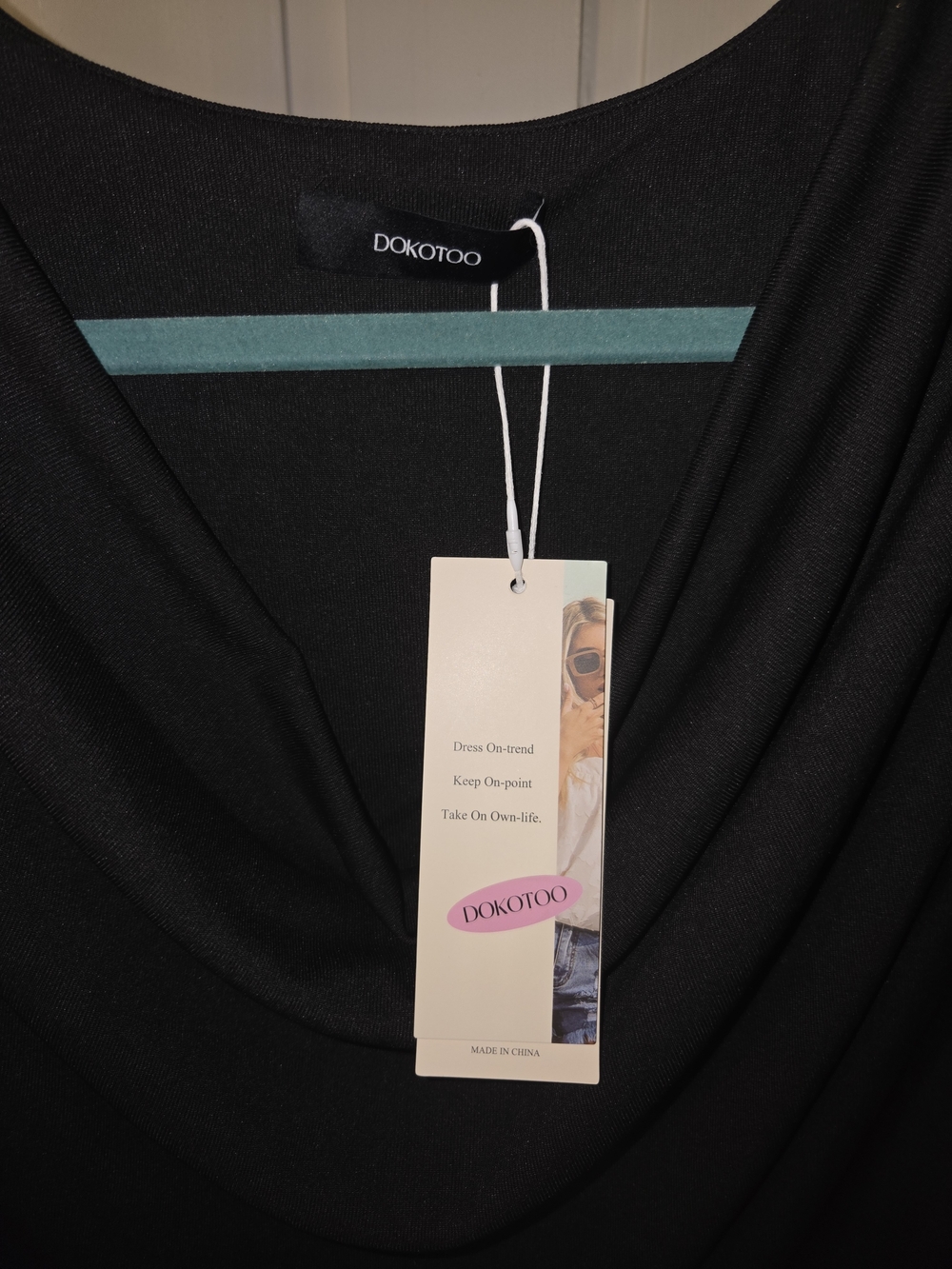 Draped Cowl Neck Camisole/Blouse in Black NWT - Picture 2 of 3